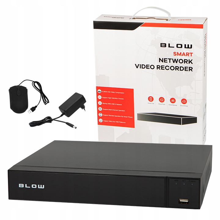 Rejestrator monitoringu analogowy do 16 kamer hybryda 16*IP 5in1 XVR BLOW Liczba obsługiwanych kamer 16