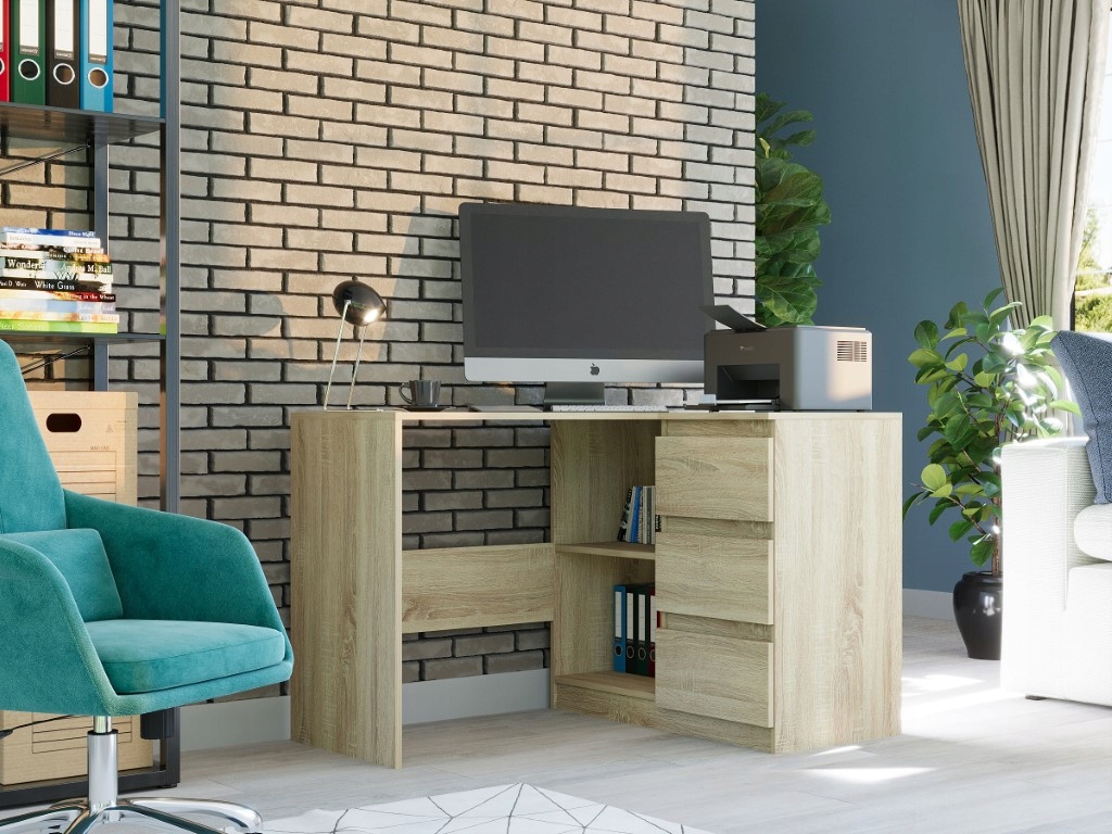 MEBLE BIURKO NAROŻNE KOMPUTER PRAWE Sonoma N-4P