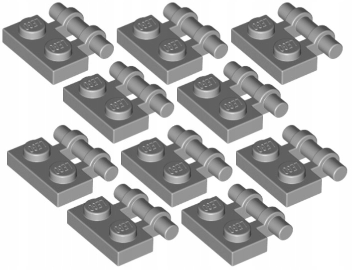 

Lego Płytka Uchwyt 1x2 J. Szara (2540/4211632) x10