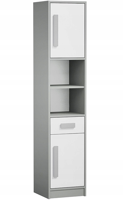 

mjeble regał zamykany na książki z szufladą Git 04