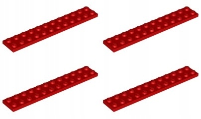 

Lego 2445 Płytka 2x12 czerwona Nowa (14g) 4 szt