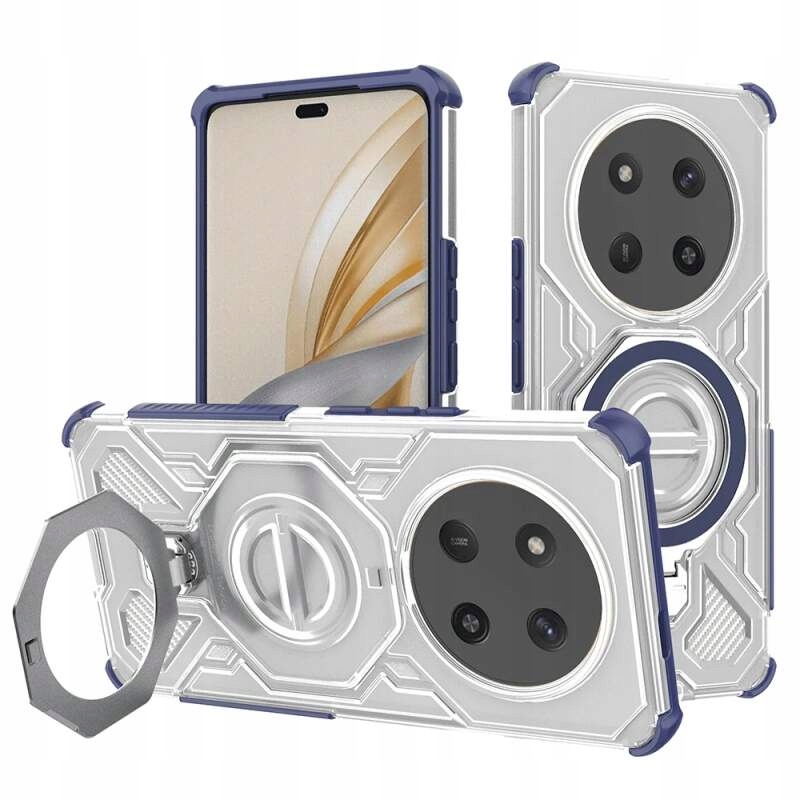 Techsuit Pro etui do Honor Magic7 Lite X9c niebieskie przezroczyste