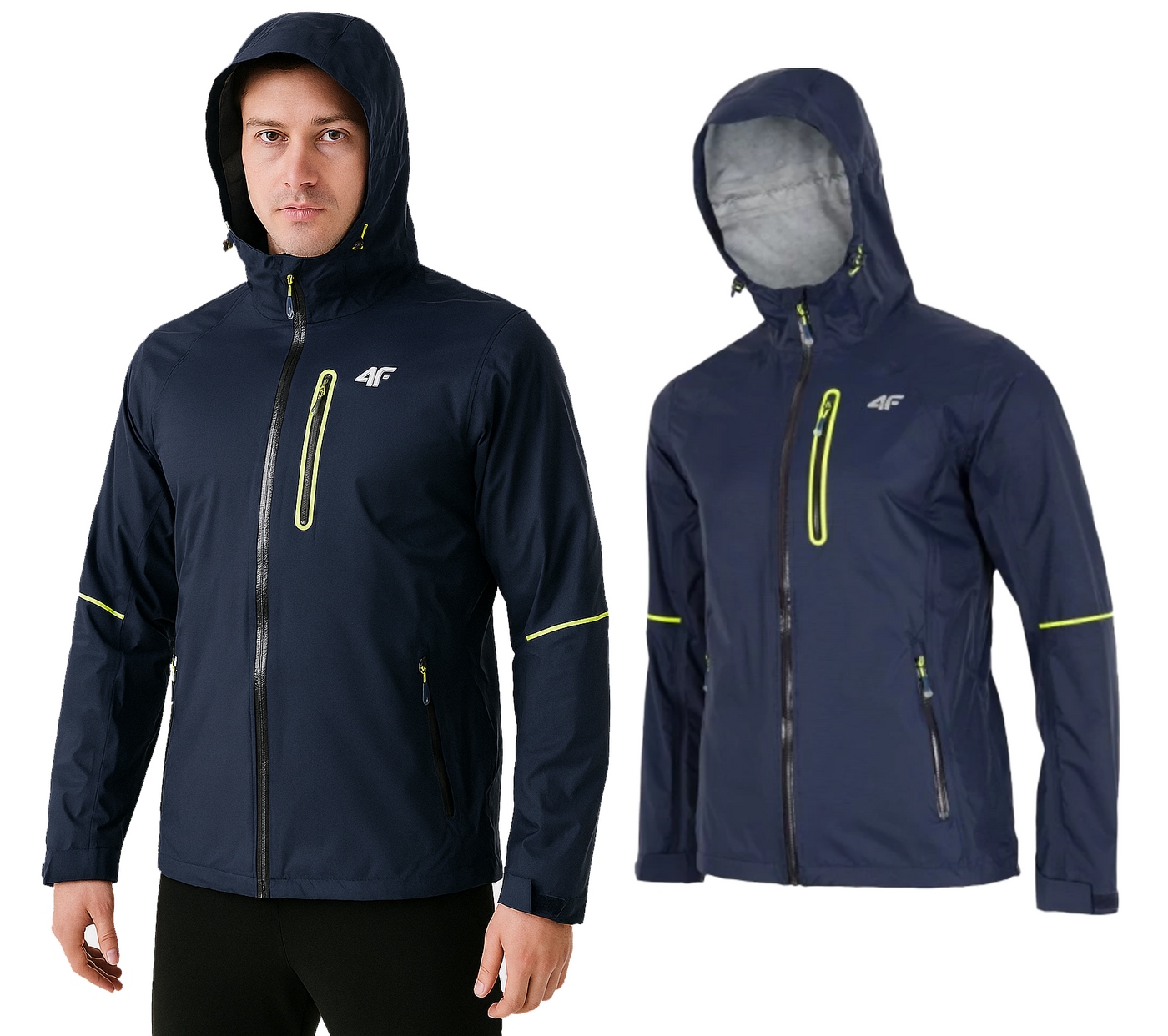 Pláštěnka 4F horská s membránou 10000 KUM006 námořnická modrá S