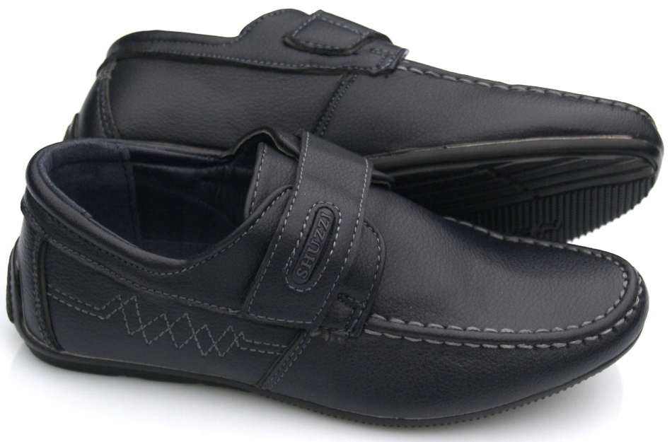 Fashion Granatowe MOKASYNY Wizytowe 21 cm - 33