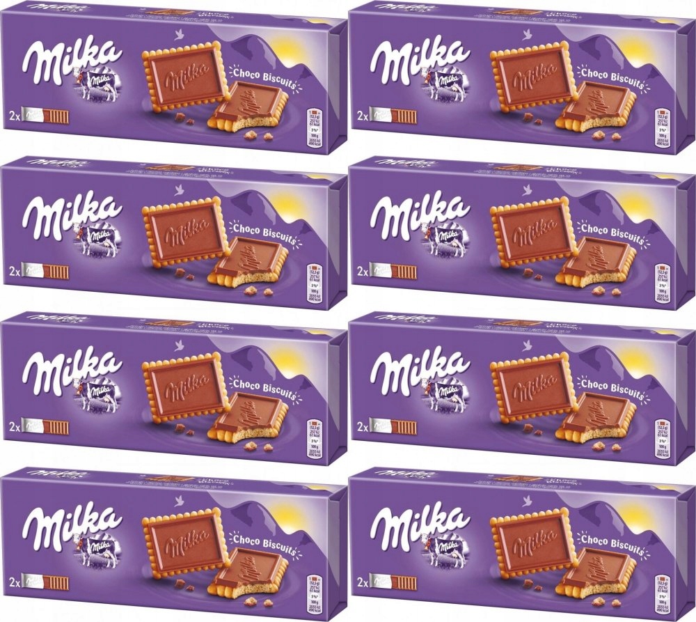 Ciastka Milka Choco ciastka, herbatniki z czekoladą mleczną 150g x8