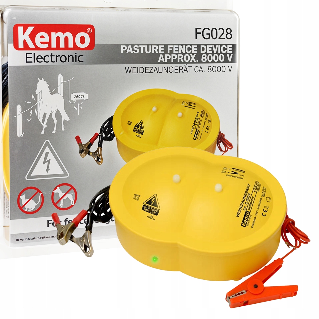 Elektrický pastýřský elektrikář 12V Kemo FG028 na oplocení