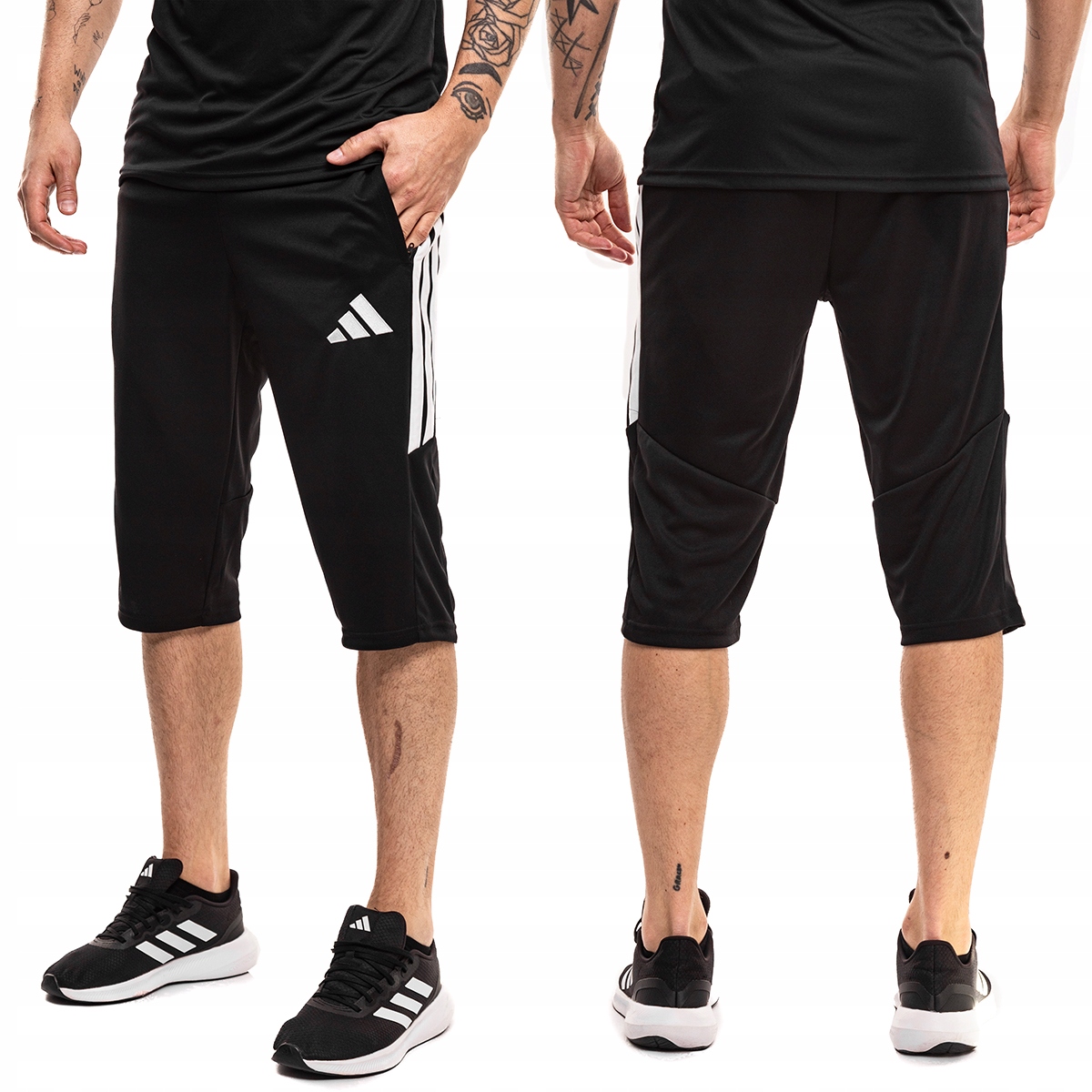 Spodnie Męskie adidas Długość 3/4 Piłkarskie Treningowe Slim Zwężane r. L