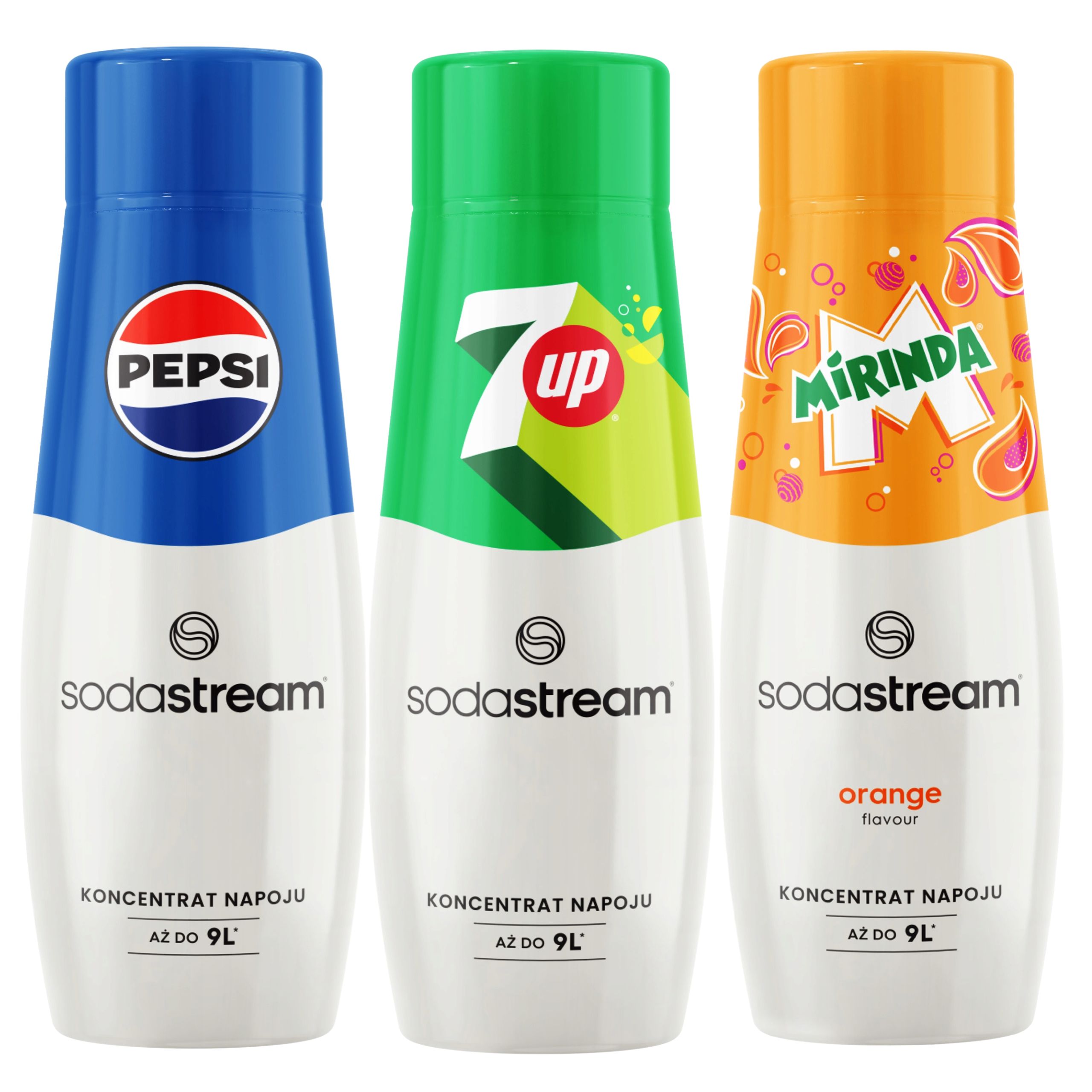 Levně Sada sirupů Pepsi 7Up Mirinda koncentrát do vody Výrobník Sody SodaStream