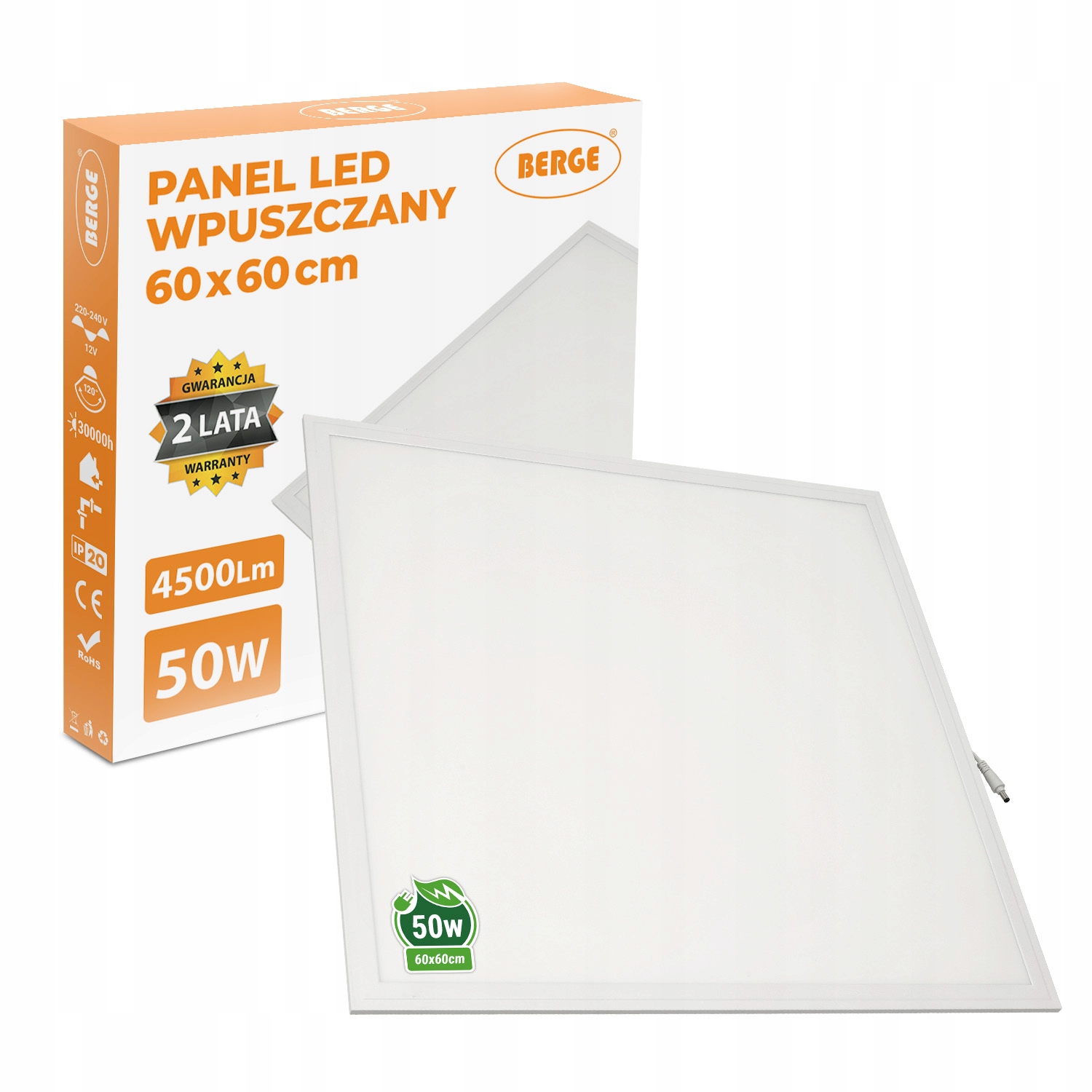 

Panel Led 60x60 50W lampa kaseton rastrowa 3barwy