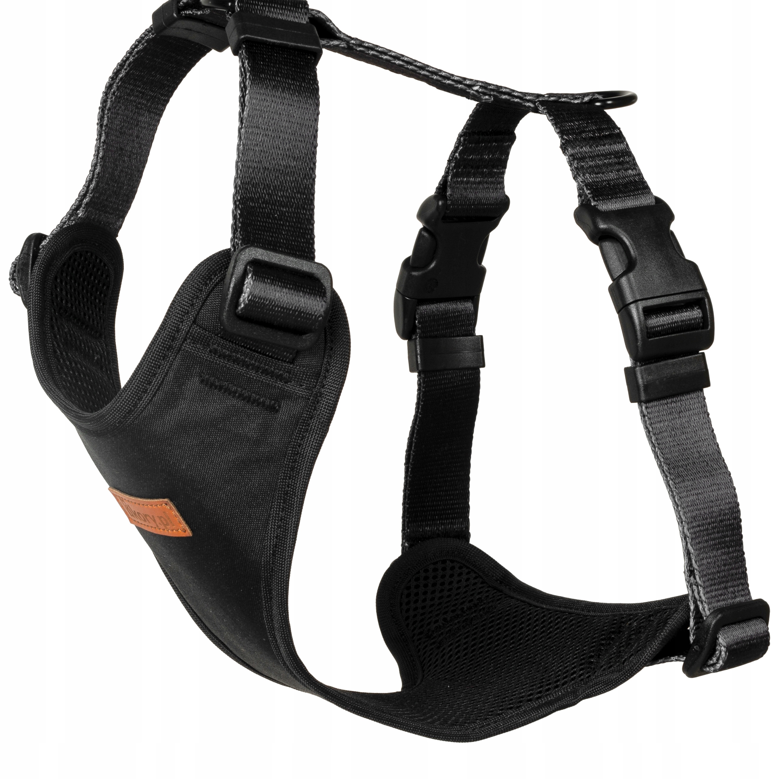 Beztlakové postroje s regulací pro kočky Ukory Černé Hladké Malé Xs