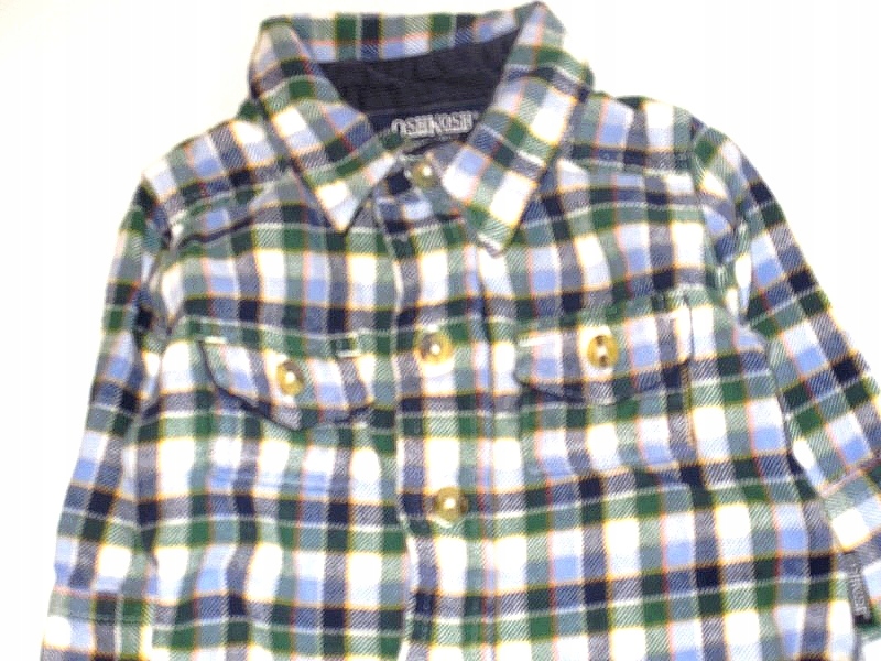 OSHKOSH flanelowa kolorowa koszula KIESZONKI 56/62 Kod producenta 00