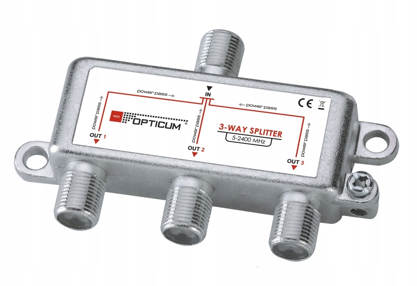 

Rozgałęźnik Antenowy Tv Do 3 Telewizorów 1/3