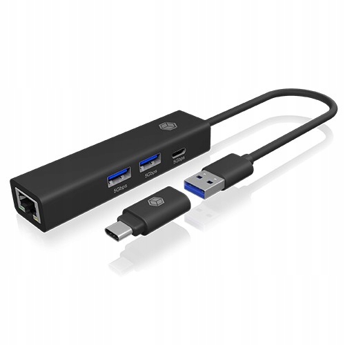 Icybox Hub IB-HUB1439-LAN 4v1 Hub, 1x Usb-c, 2x Usb-a, 1x Lan