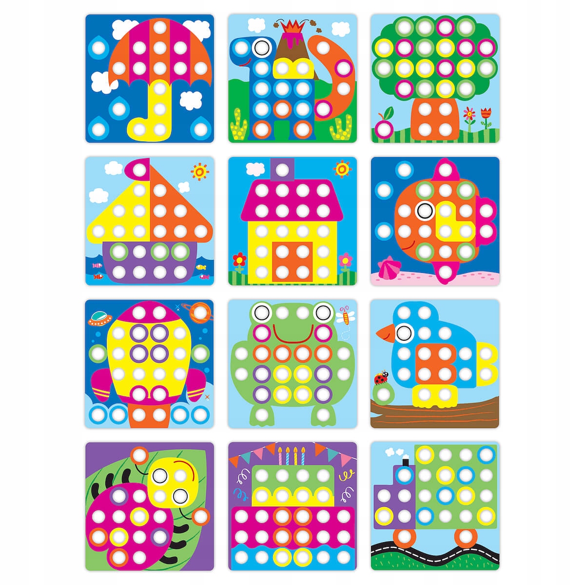 Smily Play Układanka guzikowa guzikowy trening mozaika Głębokość produktu 5 cm