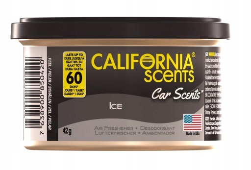 

California Car Scents Zapach Męskich Perfum Ice