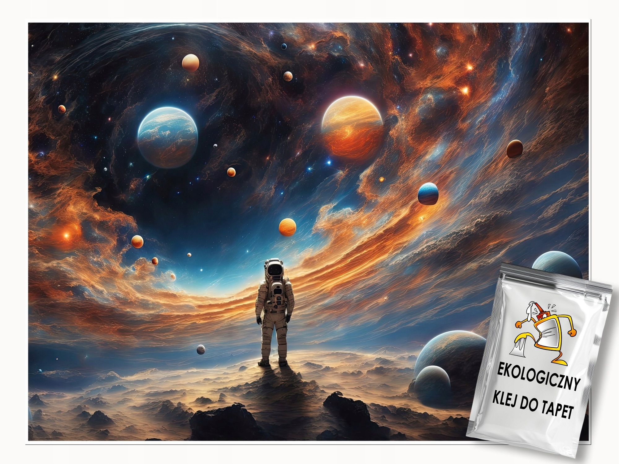 Fototapeta Kosmonaut Planety Galaxie Tapeta Pro Děti Chlapce 250x175