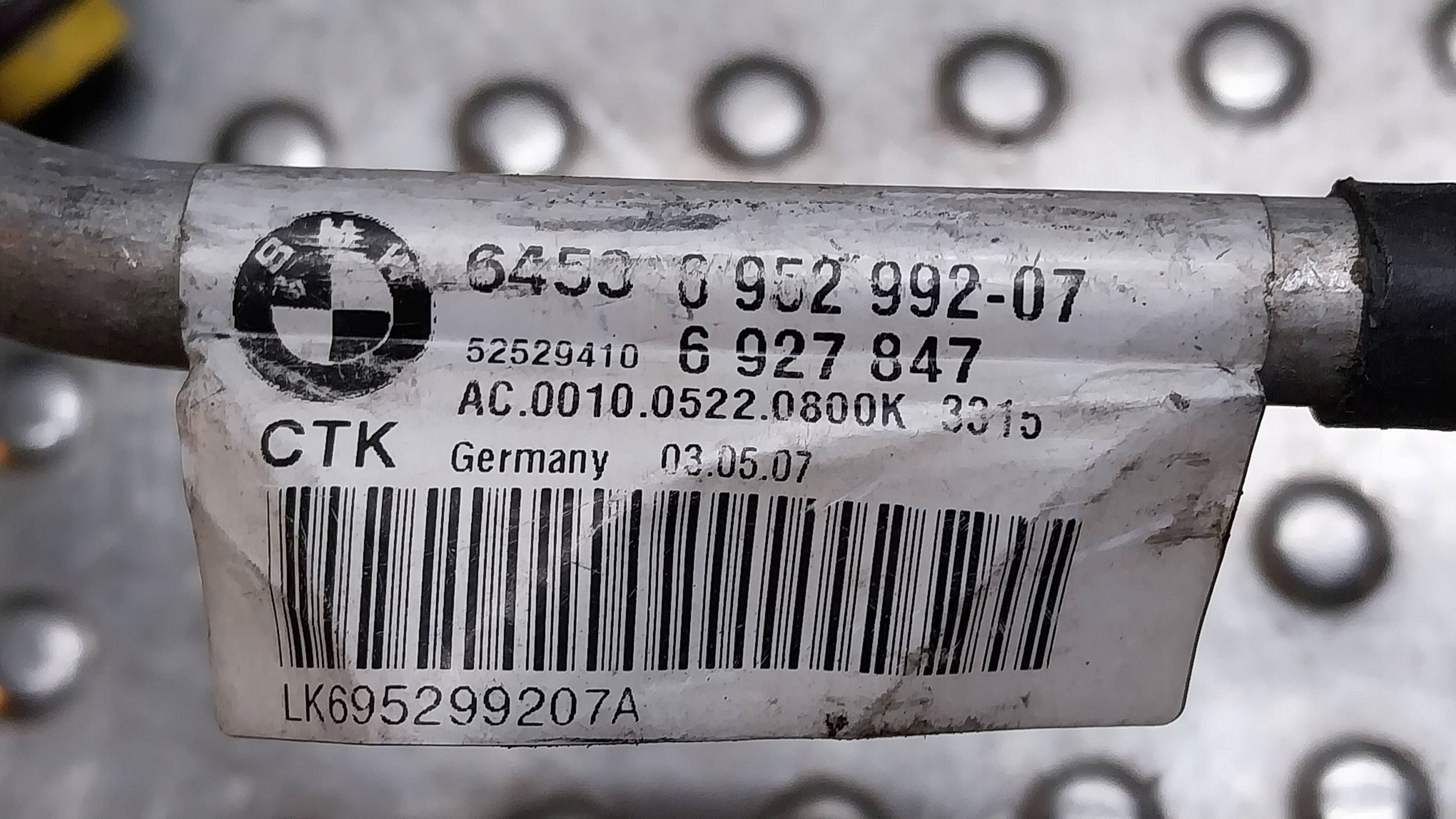 prijenos klimatizacije 6952992 BMW E92 E88 E82 E87 E91 E93