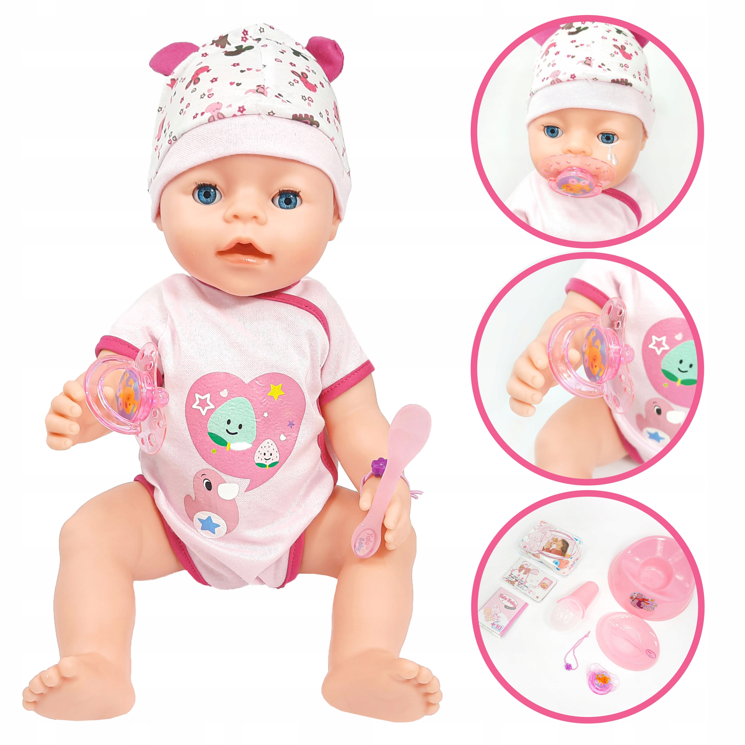 LALKA INTERAKTYWNA BABY LOVE DLA DZIEWCZYNKI 9W1 + AKCESORIA