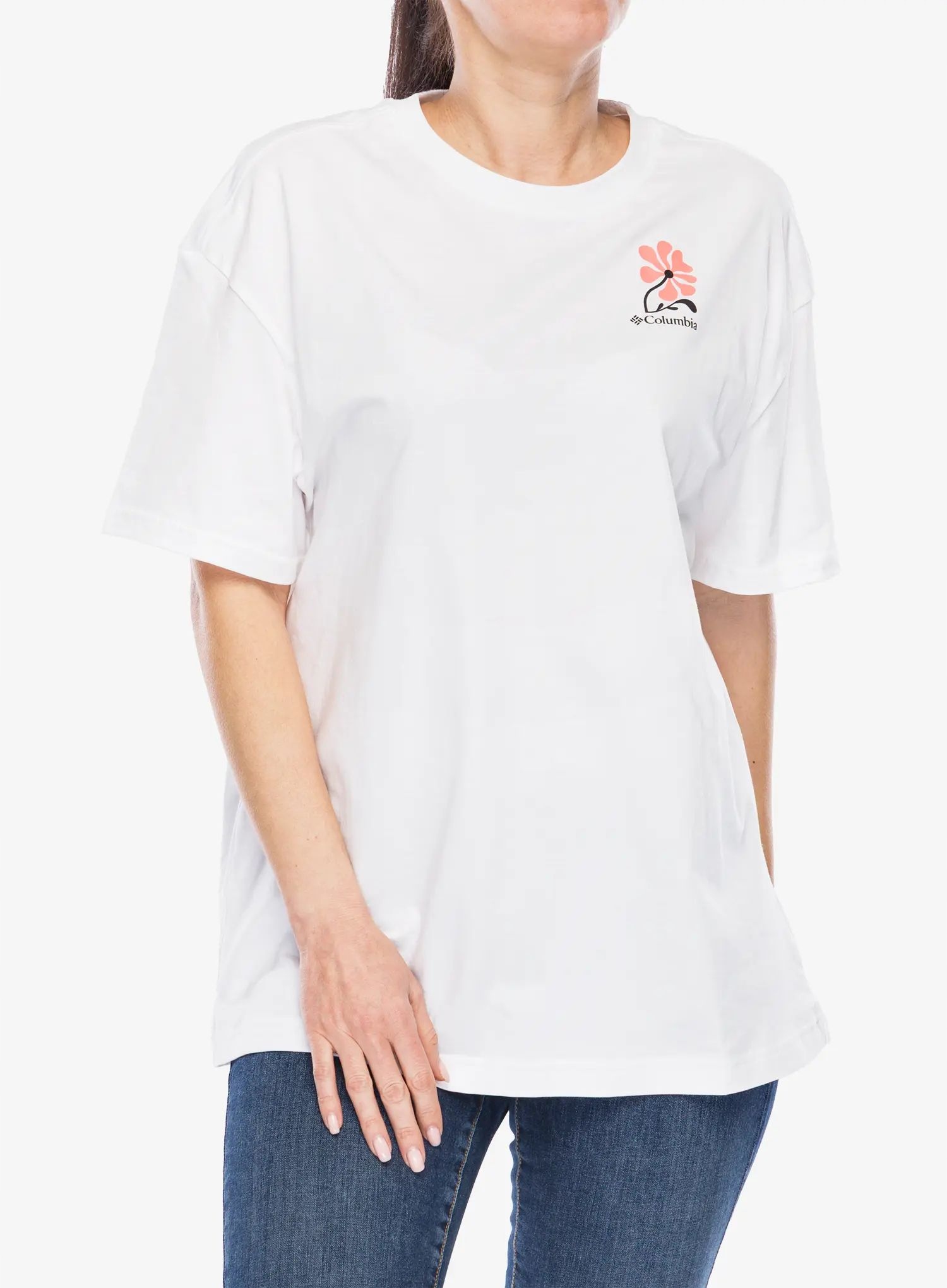 Dámské tričko Columbia Rolling Bend Graphic Oversized Tee bílá/floral