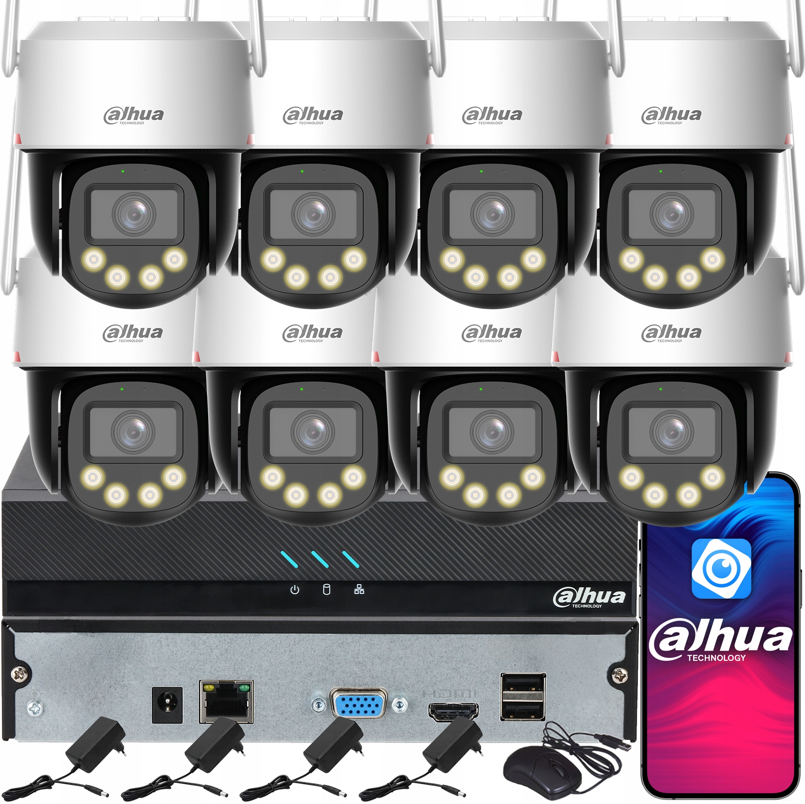 Monitorovanie Dahua Na 8 Kamer 8MPx P8F-PV WizColor 4K Analýza obrazu Ai