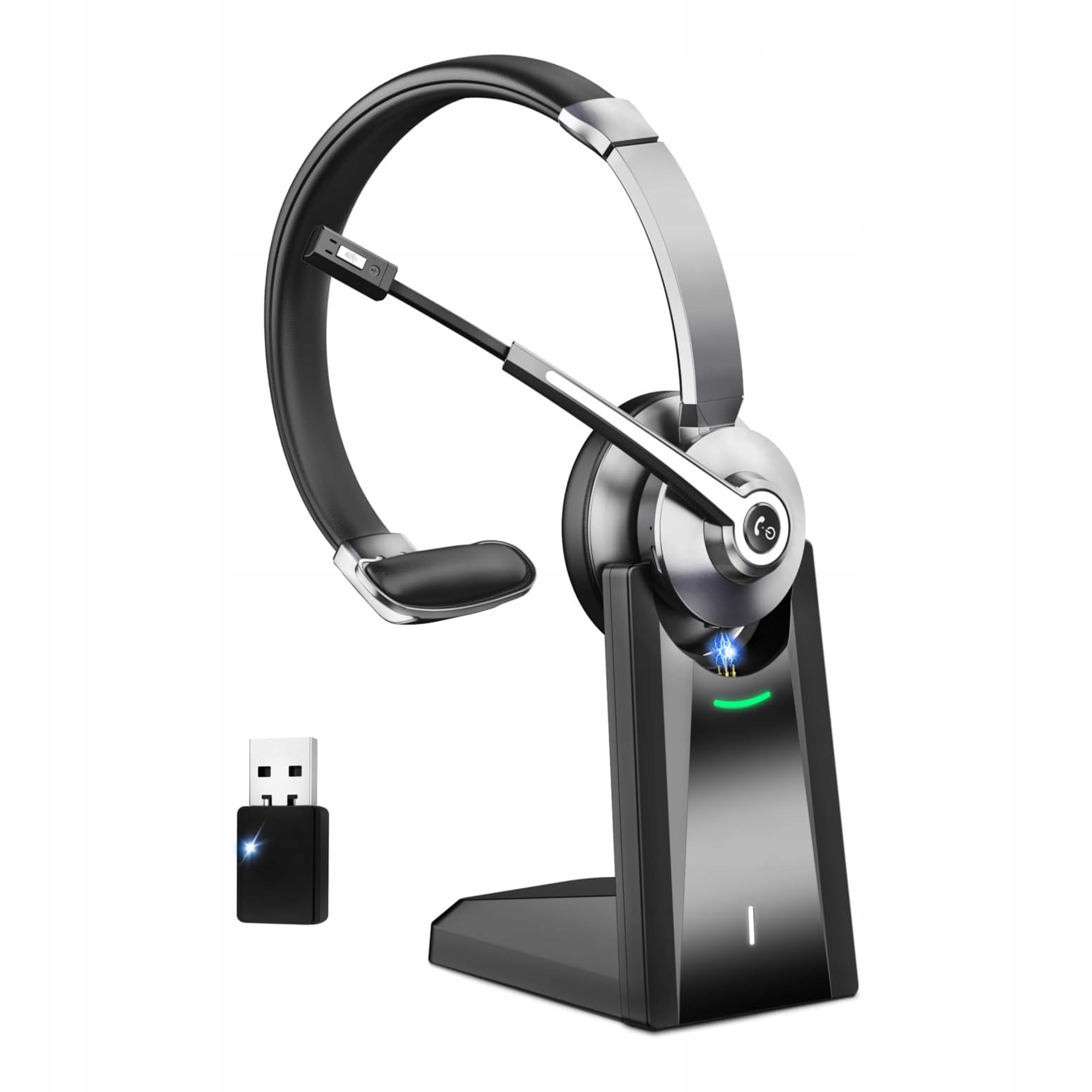 Bezdrátová sluchátka s mikrofonem Bluetooth 5.0 Nabíjecí stanice