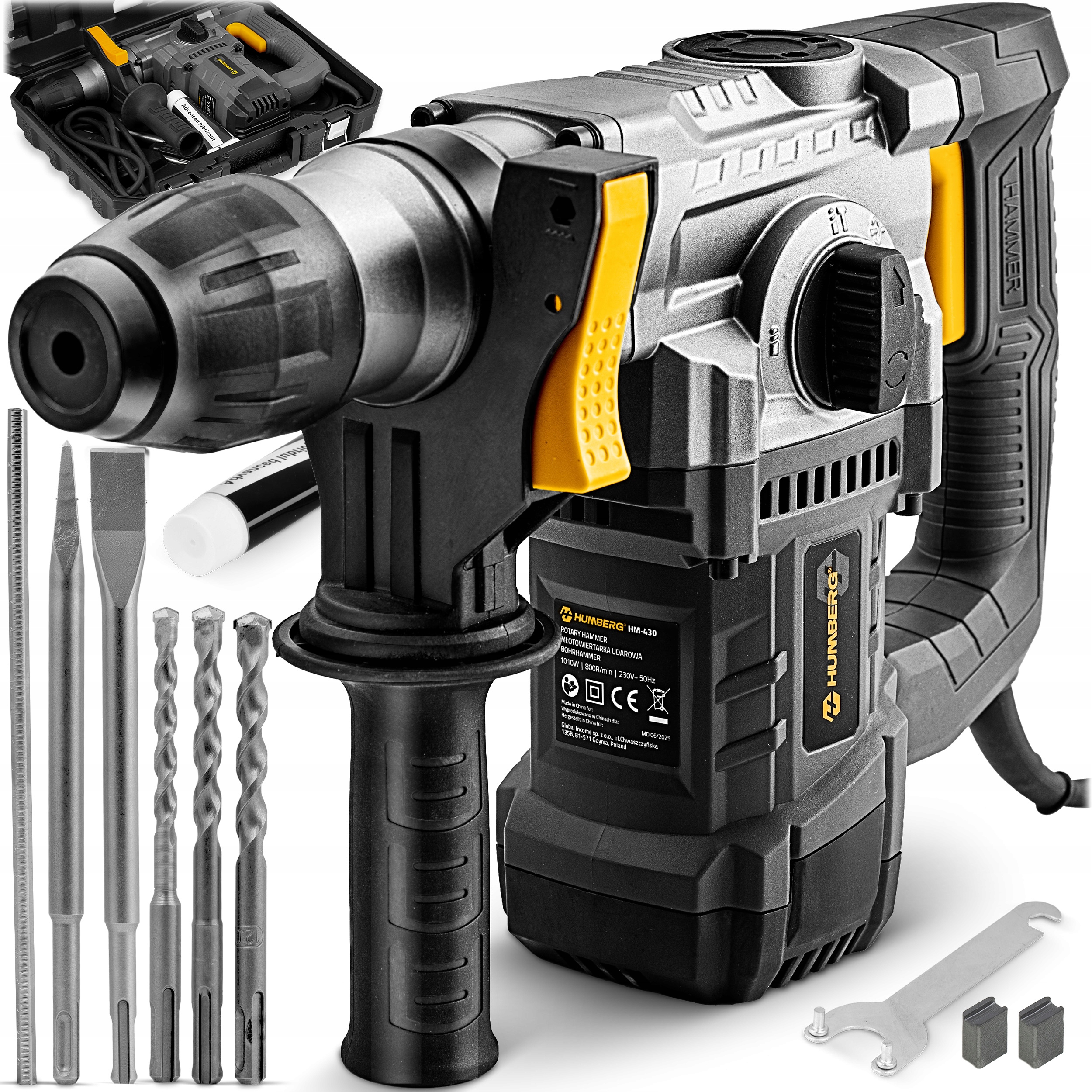 Młotowiertarka udarowa Humberg młot wiertarka 4J Sds Plus walizka