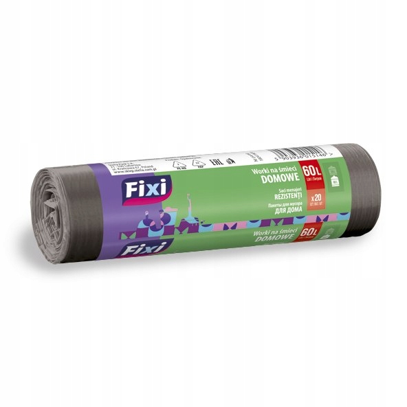

Fixi Worki na śmieci Domowe Hdpe 60 L 20 szt.
