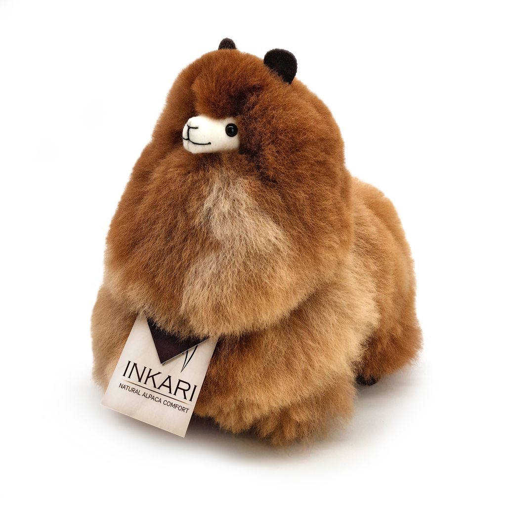 Inkari Alpaka small Caramel maskotka dla mamy cioci babci wełna z Peru