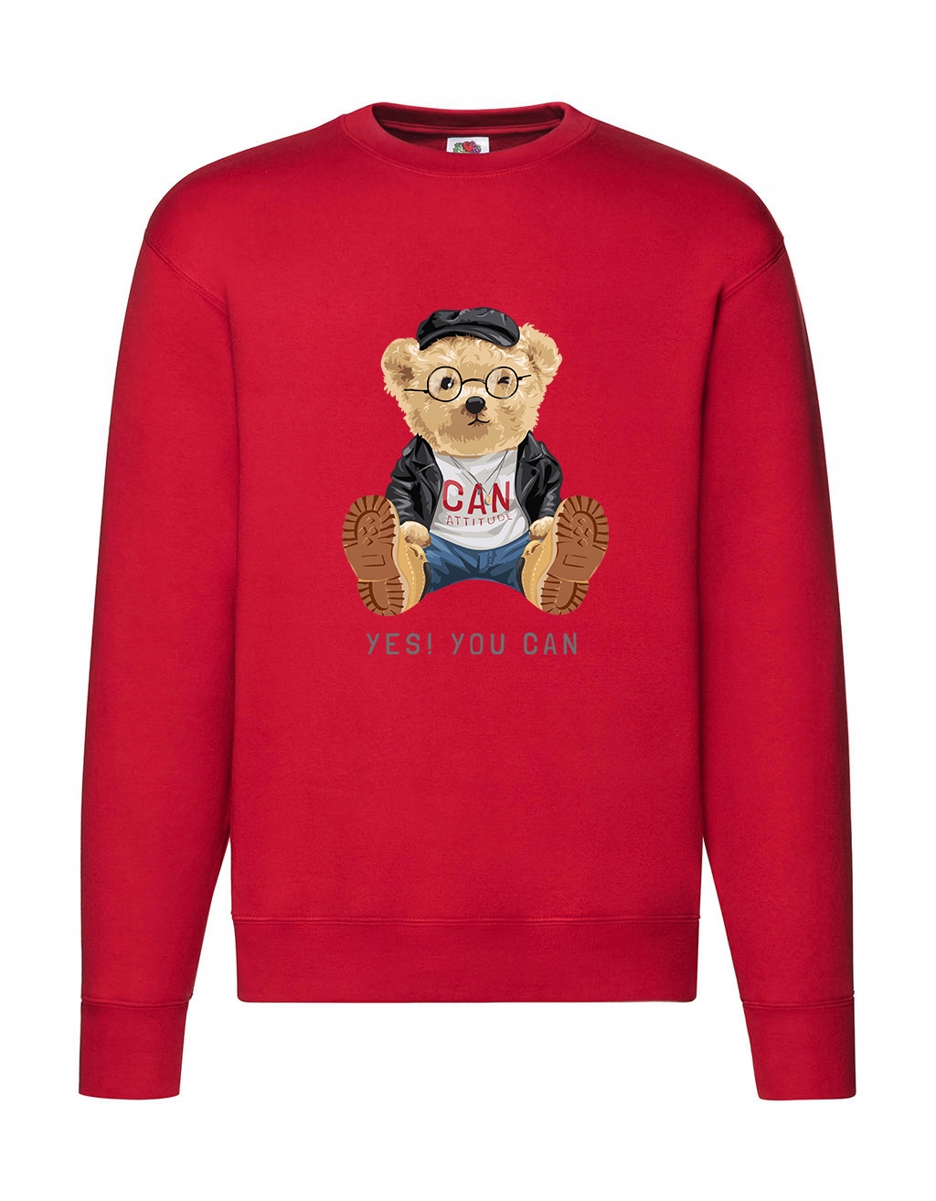 

Modna Bluza Męska Red L Misie