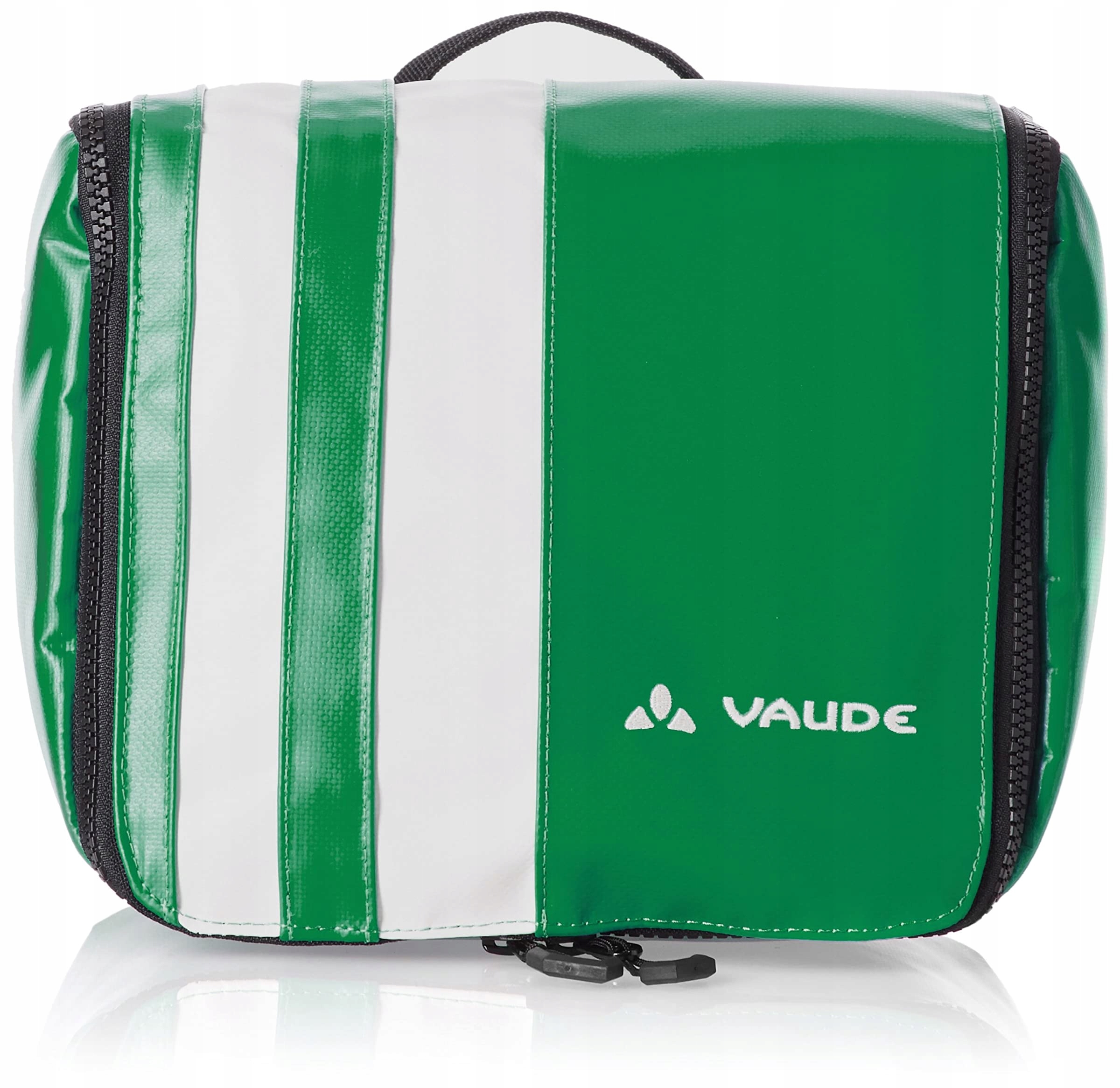 Vaude unisex kosmetická taška Benno Zelené bílé pruhy