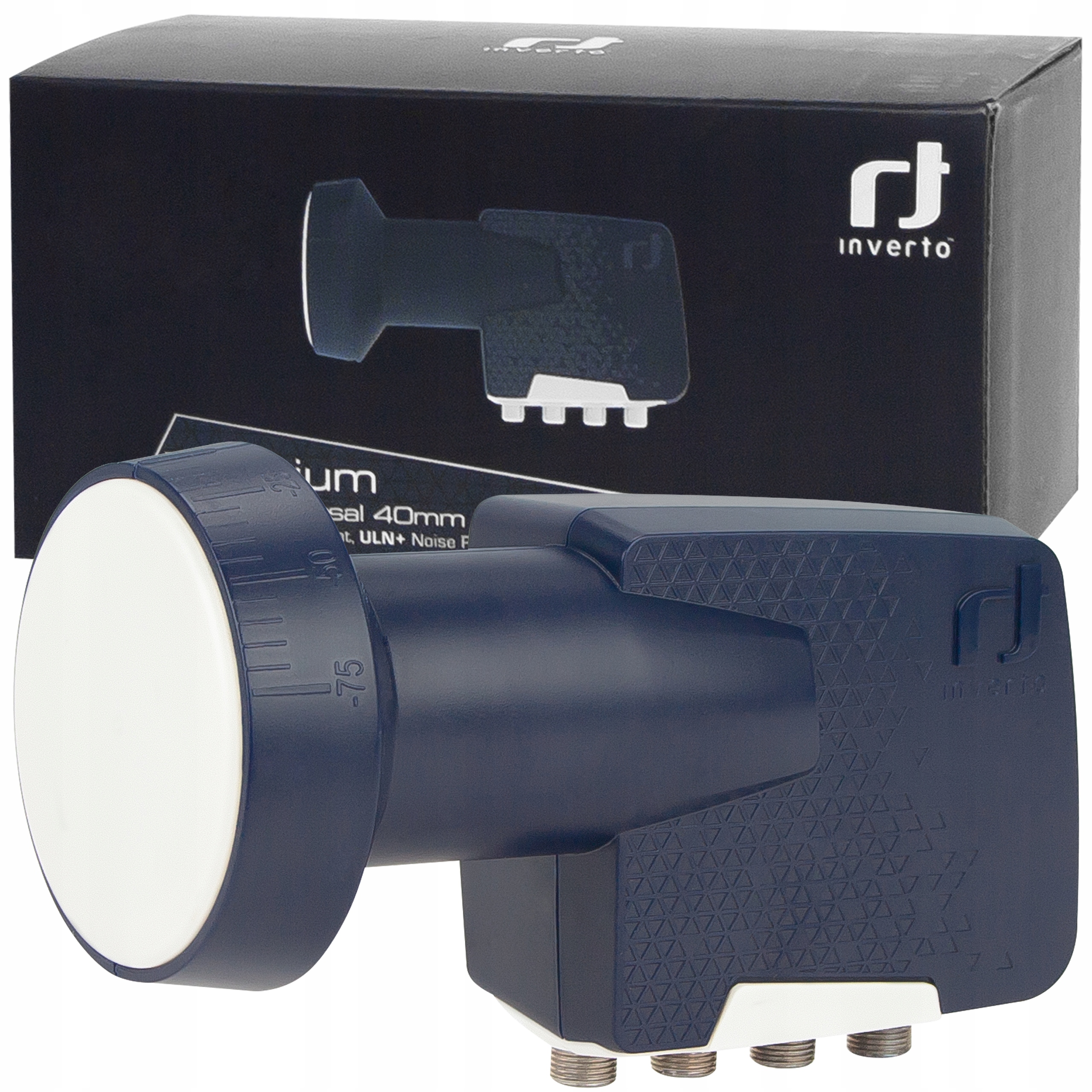 Satelitní Konvertor Hd 4K Konektor F Sat Inverto Čtyřnásobný Quad Premium