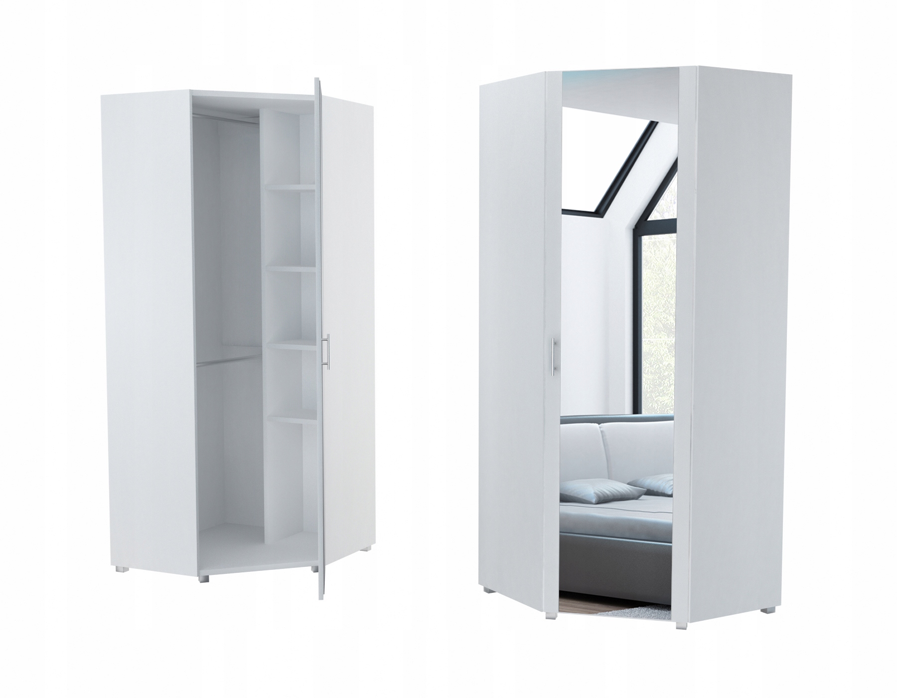 SZAFA NAROŻNA - DĄB SONOMA - PRODUCENT! Szerokość mebla 80 cm