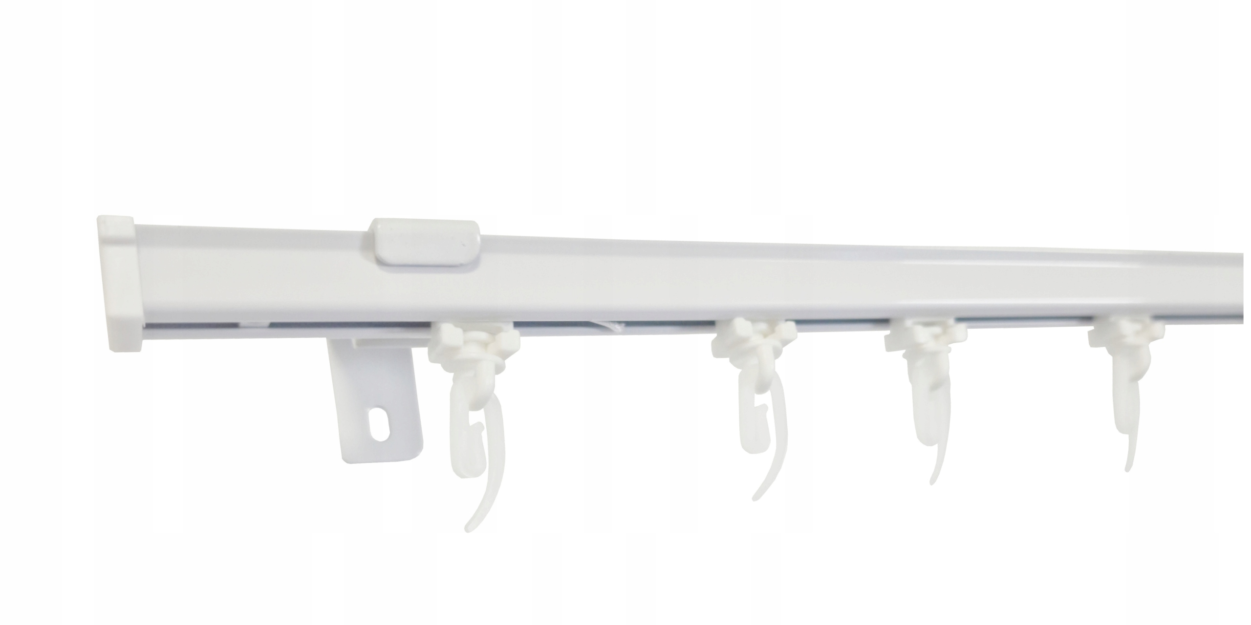 Karnisz sufitowy pojedynczy SZYNA SUFITOWA ŚCIENNA ALUMINIOWA biała 210 cm Kolor biały