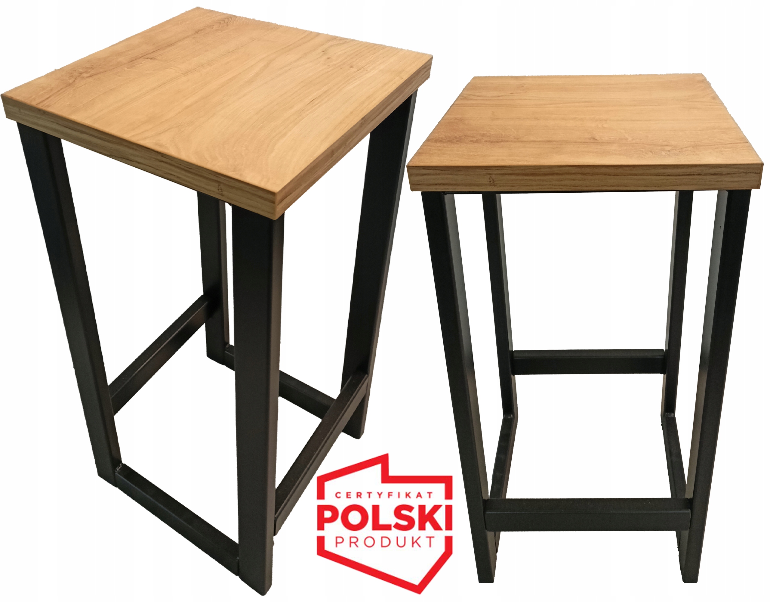 Barová Židle Kovová Barová Stolička Loft 60 cm Polská Výroba