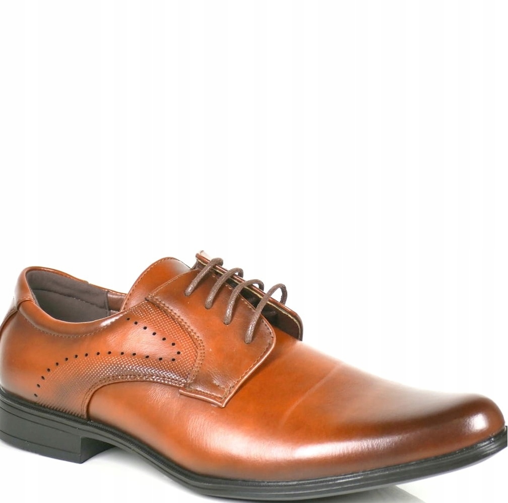 Pánské Společenské Boty Elegantní Pantofle Hnědé Klasické Hladké 41