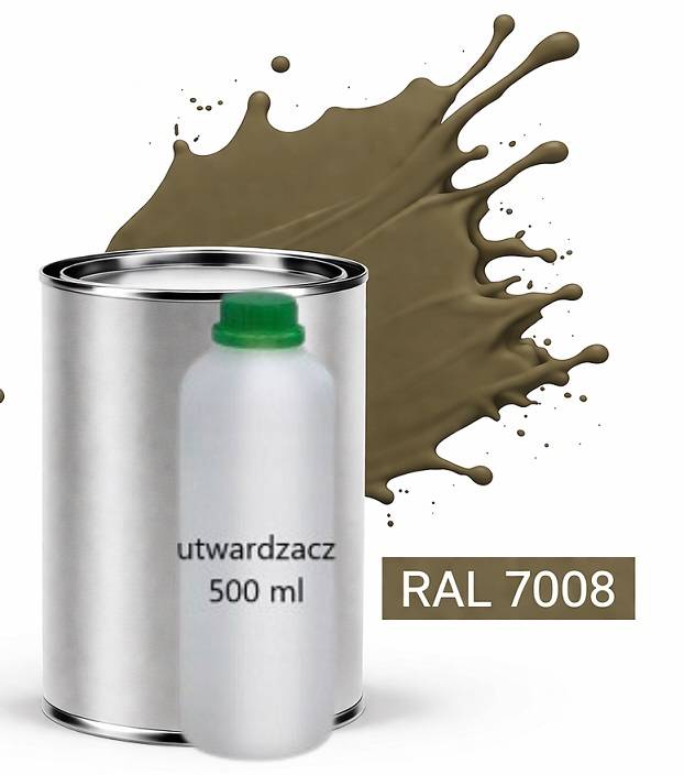 Ral 7008 Polyuretan Akryl 2:1 1 L Polomatný Lak Tužidlo Normal 0,5 L