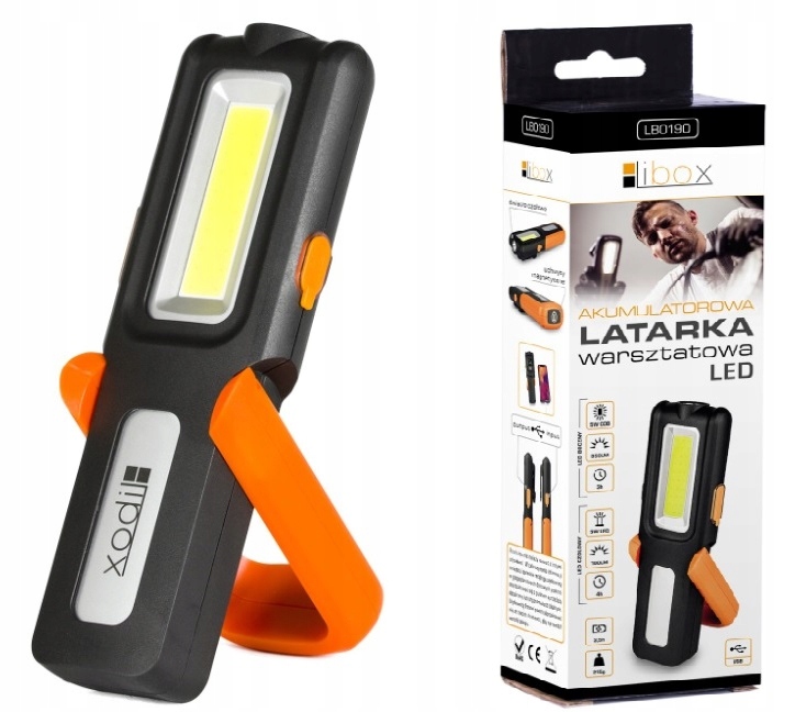 

Latarka Lampa Warsztatowa Turystyczna Aku Usb Led