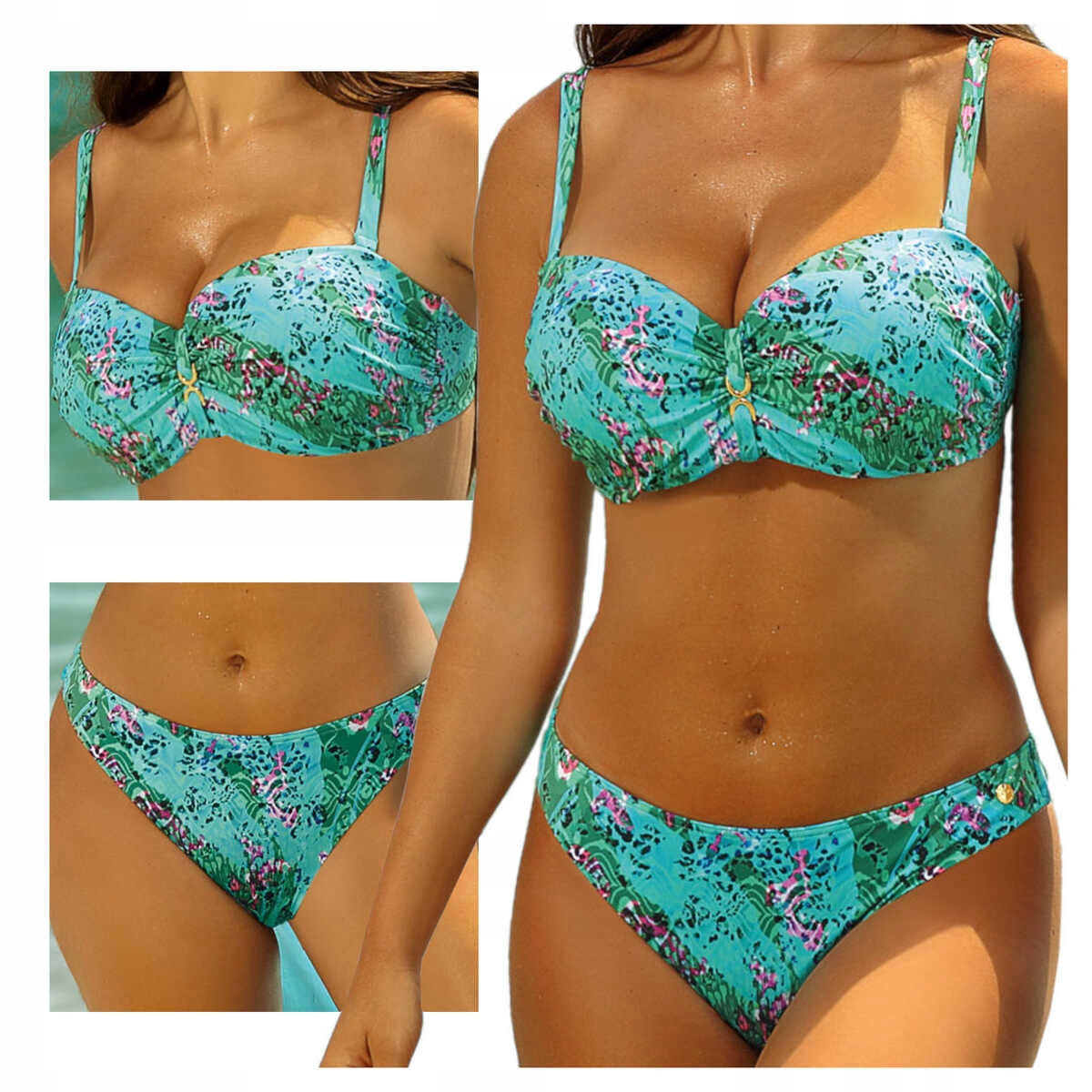 Self Dvoudílné plavky Bora Bora1 730BR1 1 zelené 65D