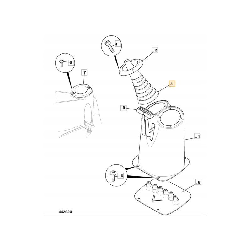 OSŁONA LEWARKA MIESZEK JCB 3CX 4CX 332/F1130 Producent części inny