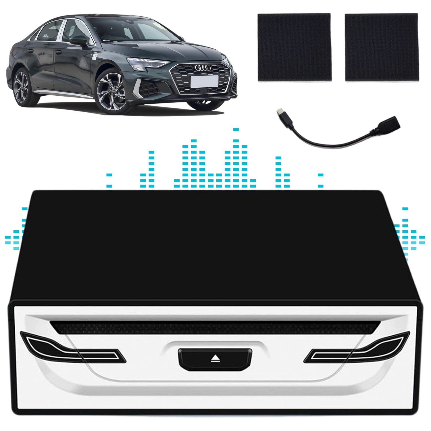 Automobilový Přehrávač CD DVD Driv Usb 2.0 Externí Do Auta Černý