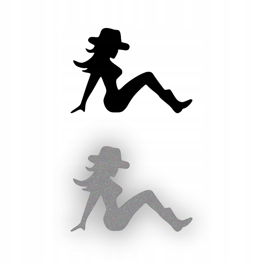 Naklejka KOBIETA na samochód na auto ODBLASKOWA| HOLOGRAM