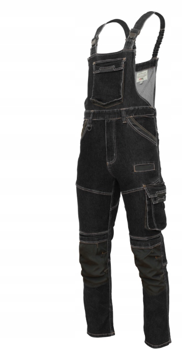 Spodnie robocze długie Art.mas ogrodniczki Colemann stretch black r. XXL