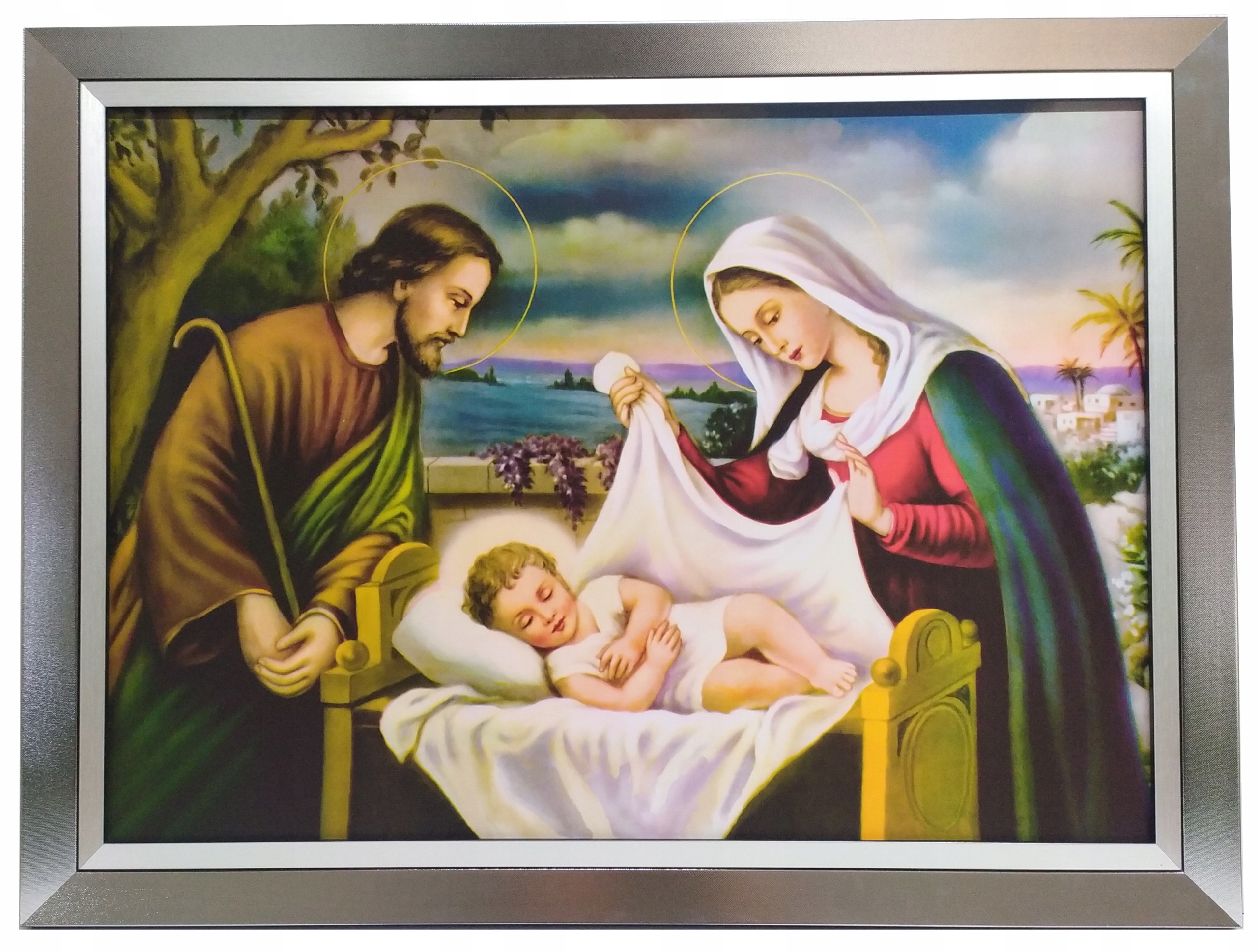 

Obraz W Srebrnej Ramie 60X80 Świętej Rodziny Jezus