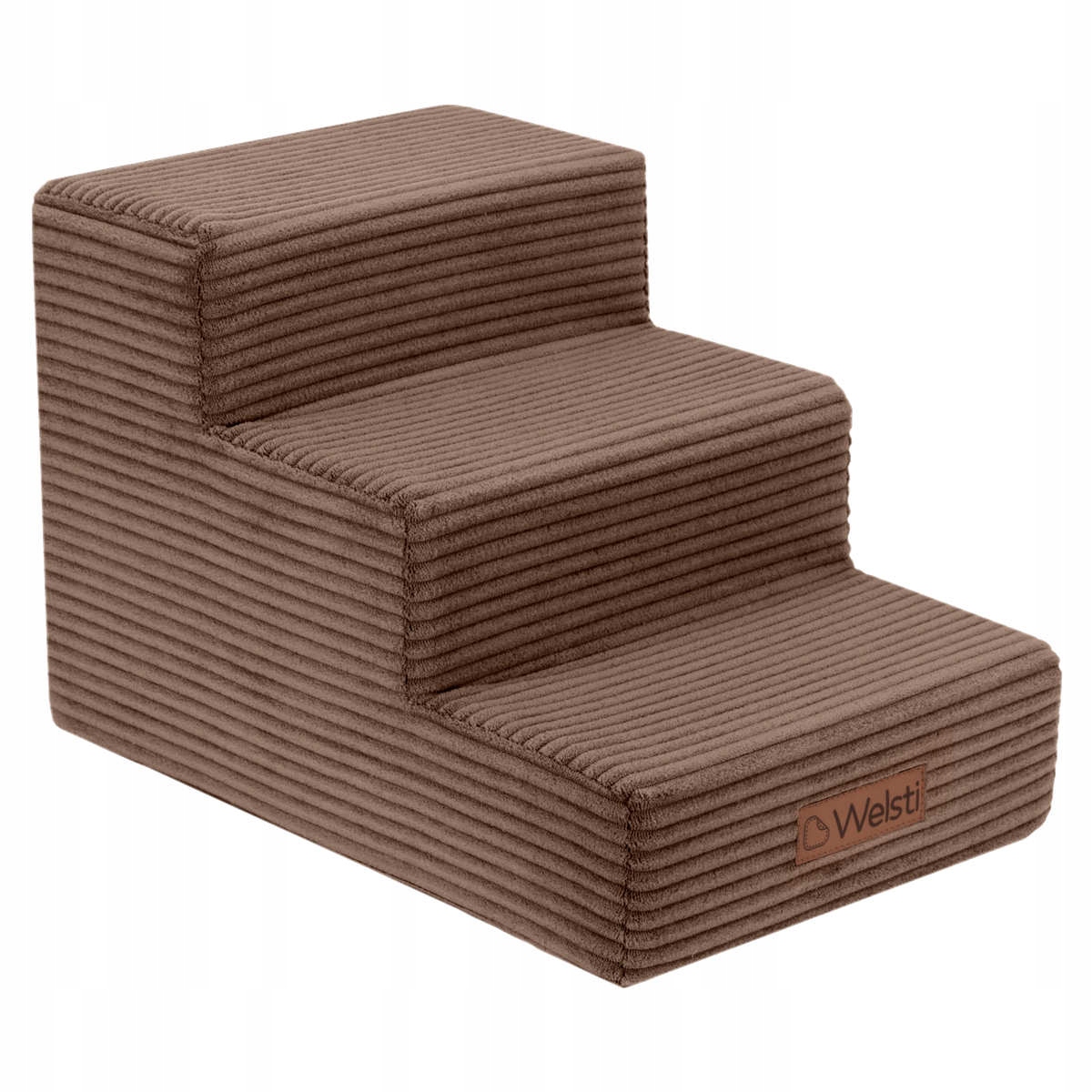 Schody pro psa schody Welsti elegantní čalounický manšestr 30 cm 3 stupně
