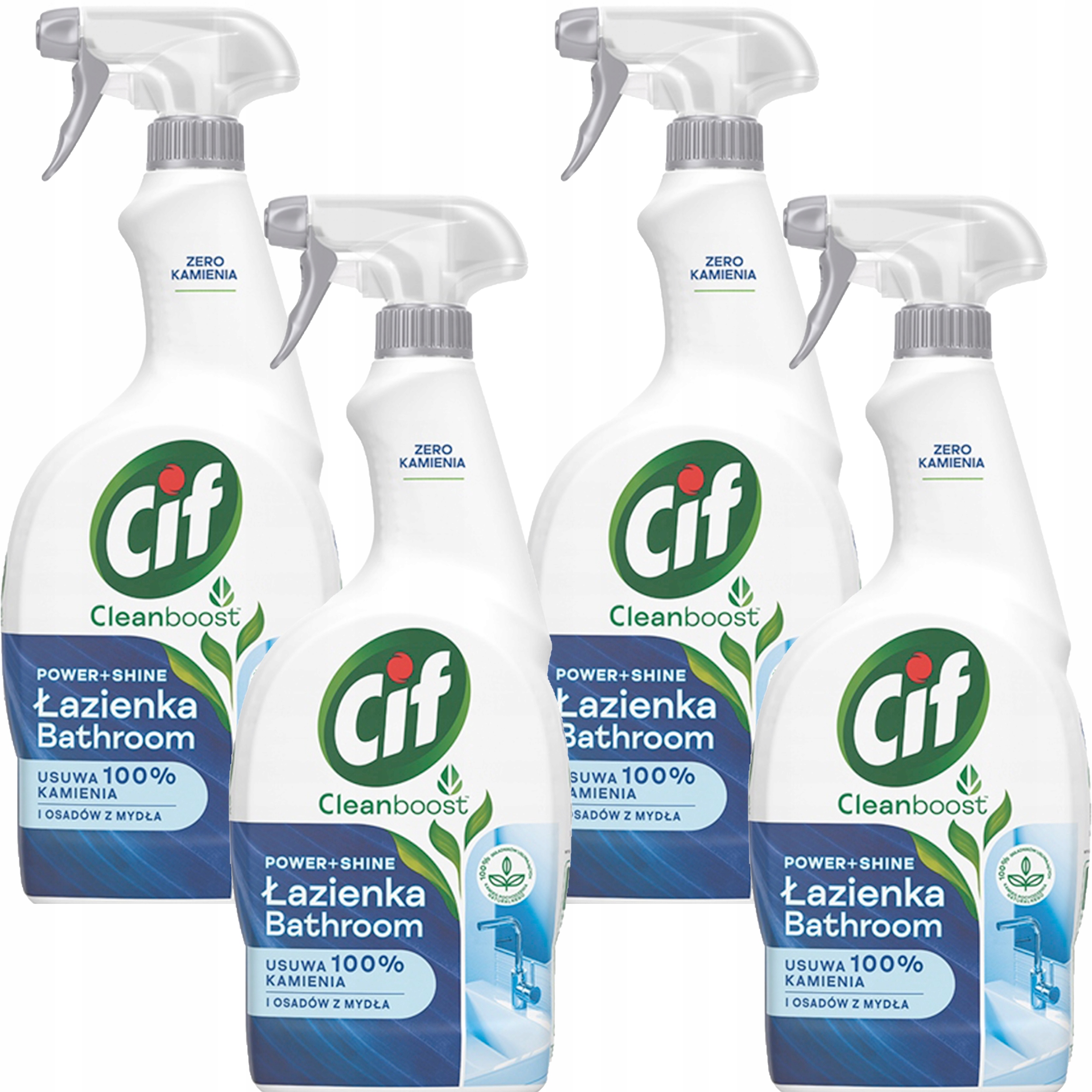 Levně Sada Cif Power&Shine Koupelna Spray Kámen x4