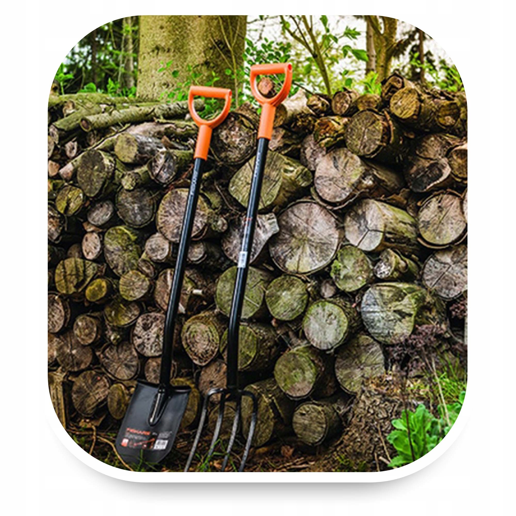 Zestaw 2 Łopat Fiskars Szpadel Prosty Ostry 117 cm Waga narzędzia 5 kg