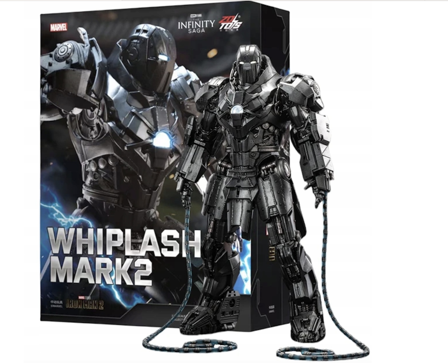 Figurka Whiplash MK2 Iron Man 23 cm Marvel Zd Toys originální Led Usb