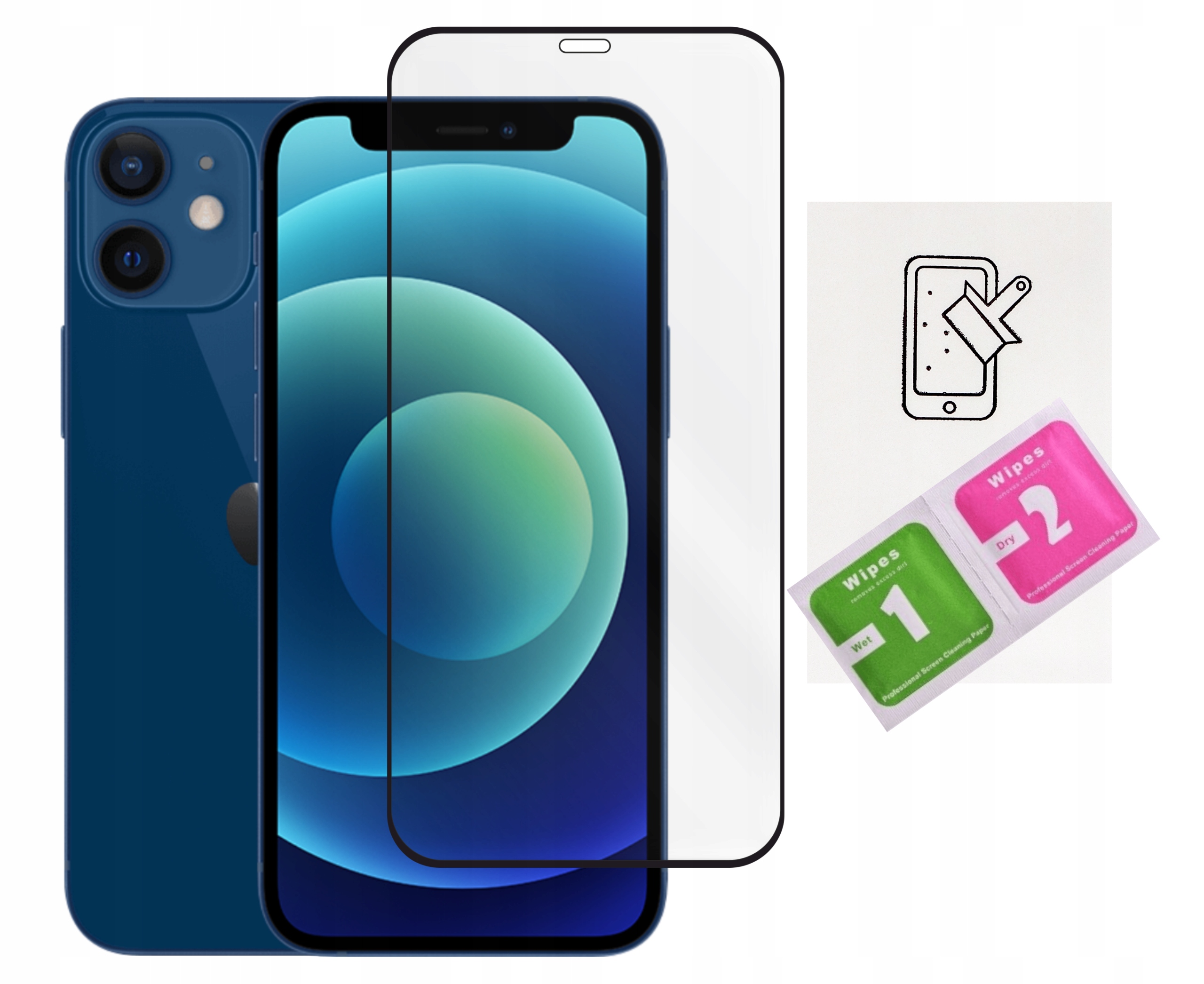 

Szkło Hd+ 9D Hart Do Iphone 12 Mini Czarna Ramka