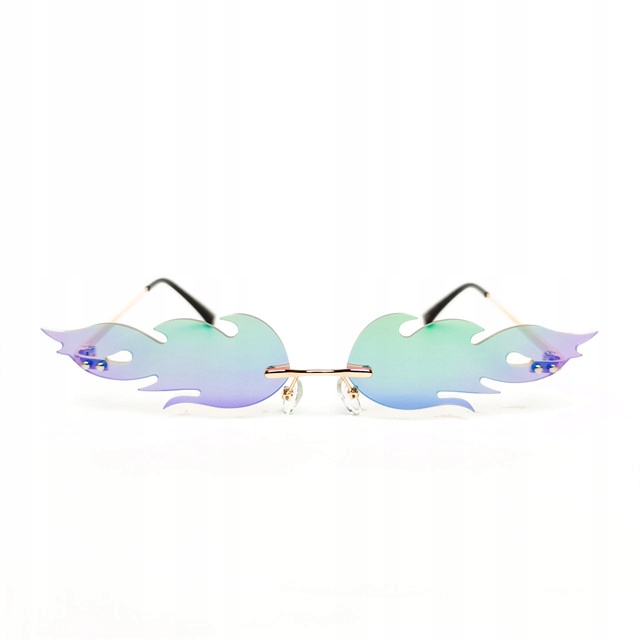 

okulary Wąskie Szybkie Ogień Retro Rimless Future