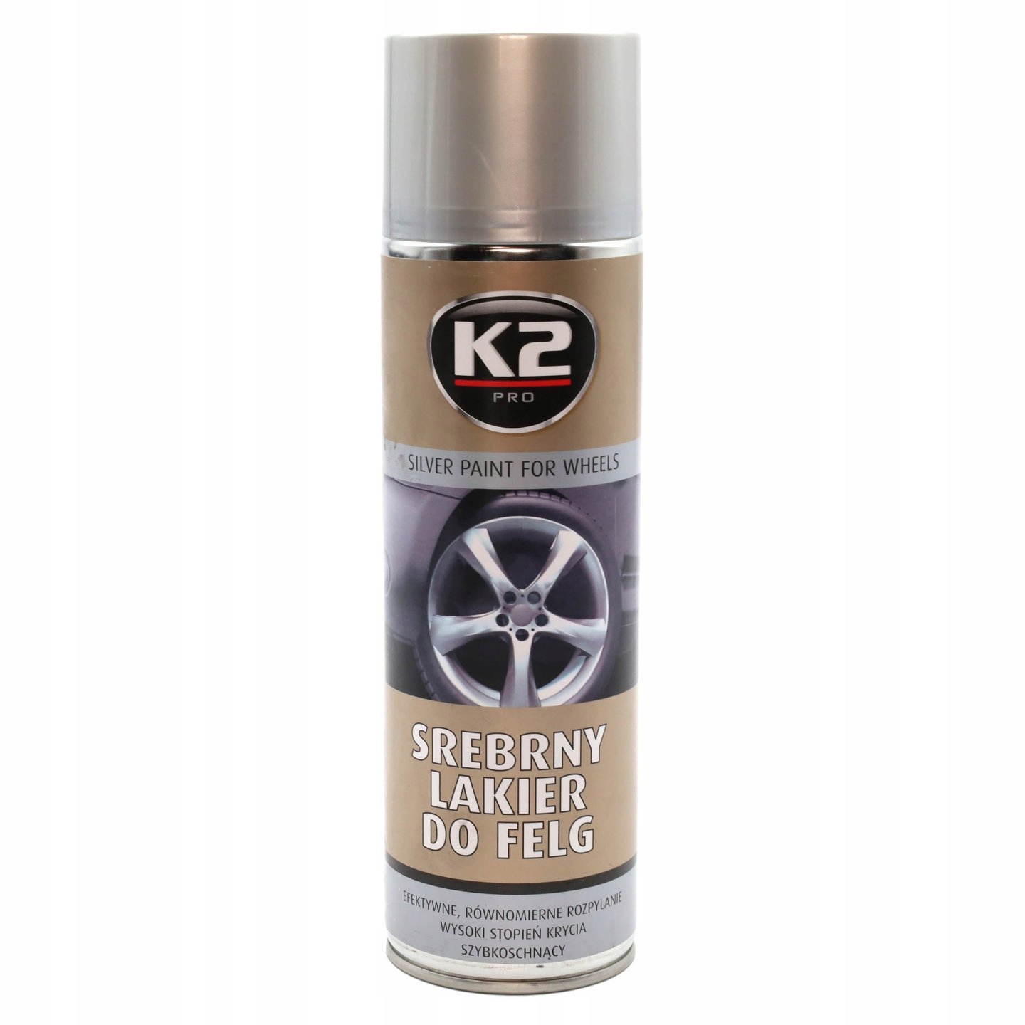 

Srebrny Lakier do Felg K2 500ml